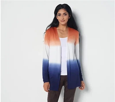 $19.59 • Buy Attitudes By Renee Dip Dye Knit Cardigan (GlzdGngr/Navy, Medium) A455033