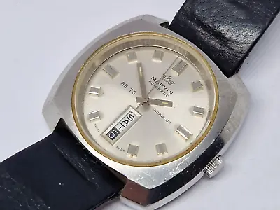 Vintage MARVIN 85 ST Day Date Watch Eta Movement Incomplete Project Watch • £170