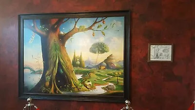 Huge  Tree Of Life   By Vladimir Kush - Framed 66 X 86  • $12995