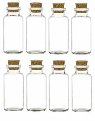 Nakpunar 8 Pcs 6 Oz Glass Spice Vials With Cork Jar Storage Container Bottle • $23.99