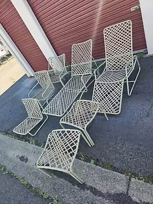 Vintage Brown Jordan Patio Furniture  3 Chairs Lounge Chair Gravitychair  2Table • $1400