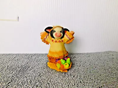 MARY's MOO MOOS Moo Give Thanks ENESCO FIGURINE 372587 Thanksgiving Indian • $13.95