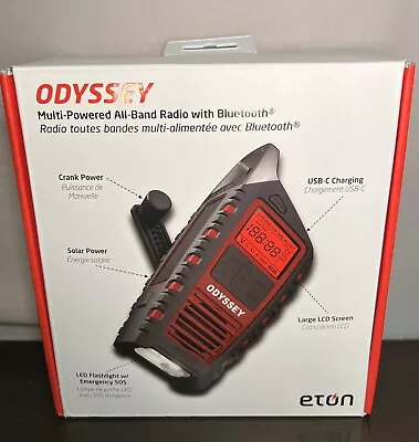 Eton Odyssey Multi-Powered All-Band Bluetooth Emergency Radio With RDS Red • $69.99