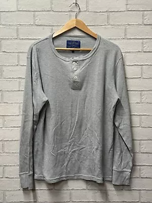 Peaky Blinders Large Long Sleeve Grandad T-shirt Grey – Made In England - Henley • £25
