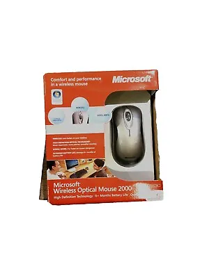 Microsoft Wireless Optical Mouse 2000 HD Tech 1000dpi Scroll Wheel 1067 1053 • $39