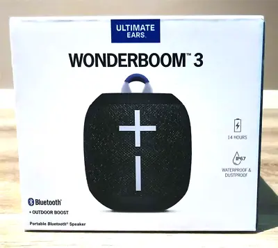 ULTIMATE EARS WONDERBOOM 3 Waterproof Wireless Bluetooth Speaker Big Bass 14hr • £82.99