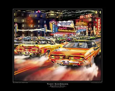 Challenger  Mopar Color Geclee  Car Art Print 4307-cs  Free Usa Shipping  • $34.99