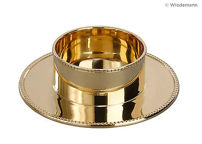 Candle Holder Gold For Ø 50 Mm Candles/communion/baptism/confirmation Etc. NEW • £10.65