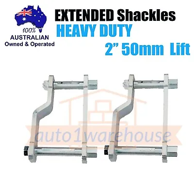 Pair Fit Toyota Hilux GUN126 N80 4WD Rear 2  50mm Extended Greaseable Shackles • $120