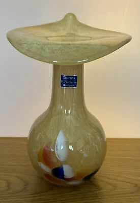 Studio Glass Arum Lily Vase By M. Polczer. • £19