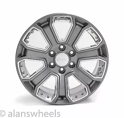 4 NEW GMC Sierra Yukon Denali Gun Metal Chrome Inserts 20” Wheels Rims Lugs 5660 • $1295