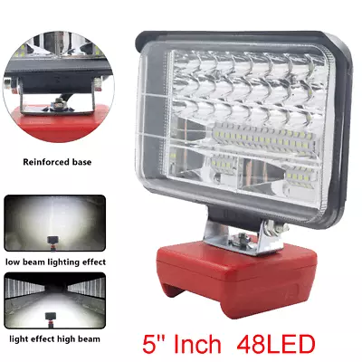 5  Wireless LED Work Light 7200LM For Milwaukee Cordless M18 18V Battery Outdoor • £31.20