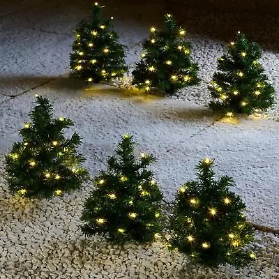£14.95 • Buy Pre-Lit Christmas Tree Pathway Light Decorations Warm White LED Lights Set Of 6
