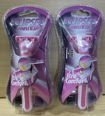 Lot Of 2- Women’s Razors Eclipse Triple Blade Xtra Comfort NIB • $11.99