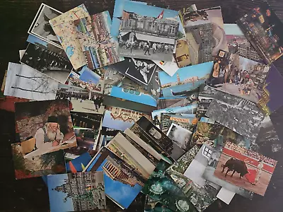 Large Lot Of 110 Postcards 1960s World Travel Military RPPC Mixed Stamps • $39.99