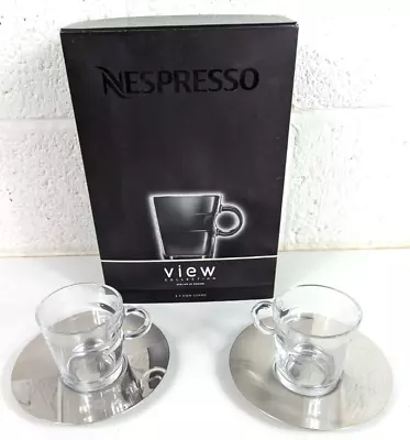 Nespresso View Collection - X 2 View Cappuccino Cups & Saucers • £9.99