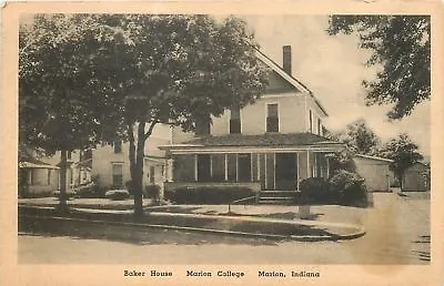 Marion Indiana~Marion College Baker House~Neighborhood~1959 B&W PC • $6