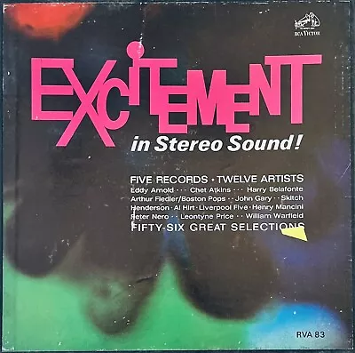 Excitement In Stereo Sound! 5 LP Box Set Vinyl Records  • $3.99
