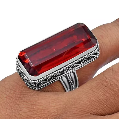 Garnet Ethnic Gemstone Handmade Antique Design Ring All Size Available • $5.39