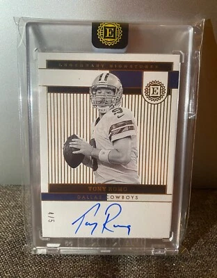 $61 • Buy 2022 Encased Legendary Signatures Tony Romo On Card Auto 4/5 