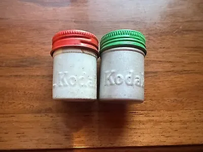 Vintage Kodak Film Tins Canisters Aluminum 2 Branded Metal Screw Cap. • $8.99