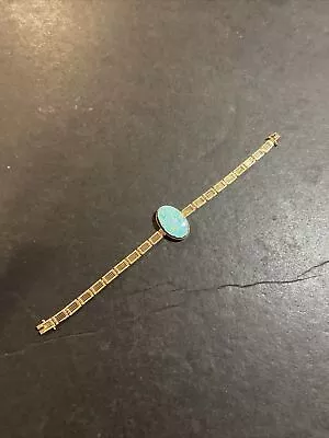 Vintage 14K Yellow Gold Opal Bracelet • $399