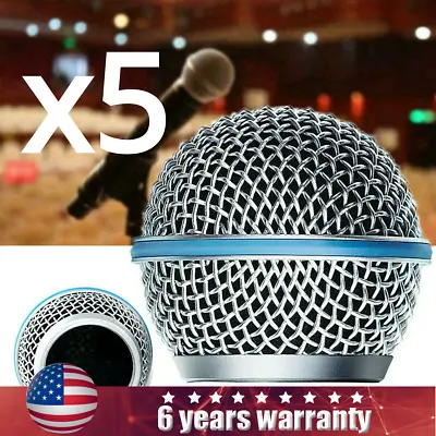 5X Mesh Microphone Head Ball Grill For SM58 BETA58 SM58LC SA-M30 SV100 RK143G • $19.91