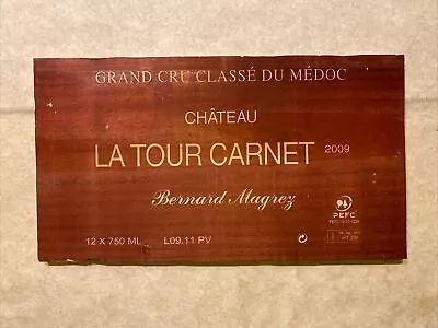 1 Rare Wine Wood Panel Château La Tour Carnet Vintage CRATE BOX SIDE 3/24 636 • $7.95