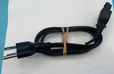 US Mains Power Cable: 3 Pin USA Plug To IEC C5 (Clover Leaf) Lead Cord • £6.50