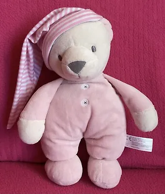 Grow & Play My 1st Bedtime Bear Teddy In Pink Romper & Hat Soft Plush Toy 10” • £10.99