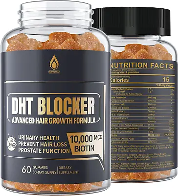 DHT Blocker Gummies Hair Growth Supplement Super Potency Saw Palmetto & Biotin  • $34.99