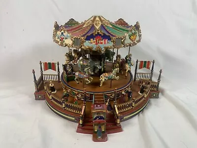 Vtg 1997 Mr. Christmas Holiday Around The World Musical Carousel Animated WORKS! • $59.99