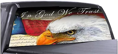 In God We Trust Rear Window Decal Chevy Ford Dodge Graphic For Truck SUV • $111.25