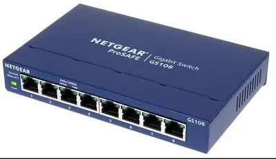 NETGEAR GS108 8-Port 10/100/1000 Gigabit Ethernet Switch GS108(GIGA-SWITCH) • $69