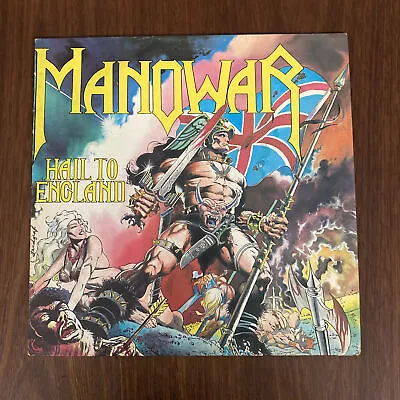 Manowar Hail To England LP W Inner UK 1984 -Music For Nations - Play Tested VG + • $95