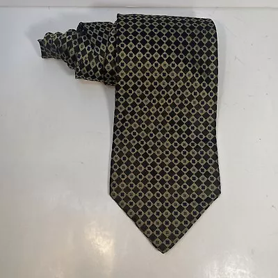 Mens Dress Tie Nicola Berti Hand Made Pure Silk Geometric Design 59.5 X 4 Inches • $12.95