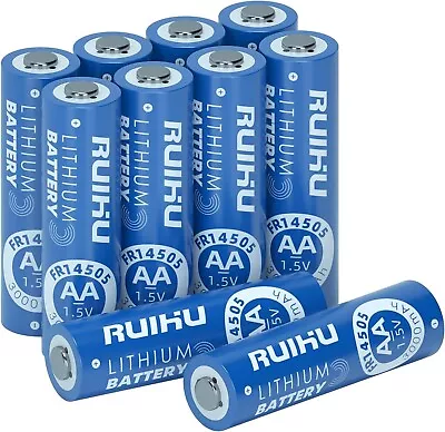 8 Eight Ruihu Lithium Aa Batteries Double A 1.5v 3000 Mah New Exp 2040 • $15.99