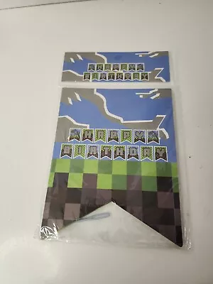 MINECRAFT  Happy Birthday Party Banner • $6.99