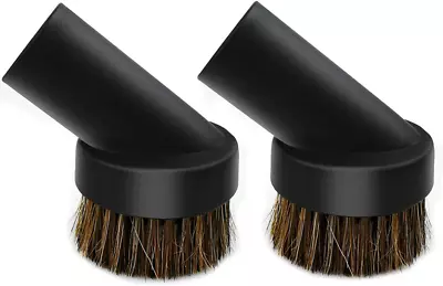 2 Pcs Black Round Dust Brush 1.25'' Vacuum Hose 25Mm Horse Hair For Most Vacuum • $9.99