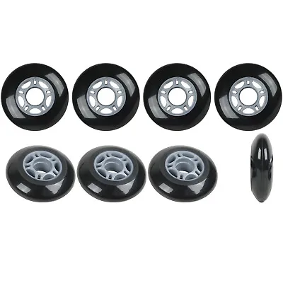 Inline Skate Wheels HILO SET 72mm / 80mm 82A Black Outdoor Hockey Rollerblade • $24.95