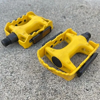 Bps Alloy Sport Pedals Yellow 9/16 For 3pc Cranks Sunlite Mks Origin 8 Wellgo • $9.99