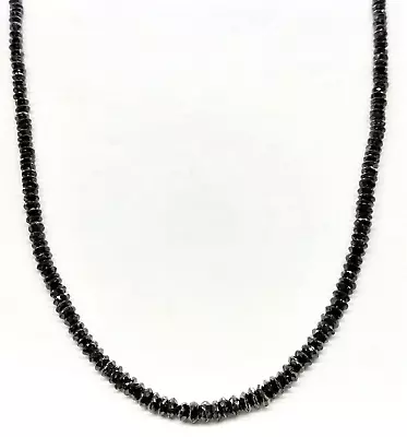 $445 • Buy Beautiful Sparkly Jewelry Necklace Black Diamond 30.85ct White Gold Pre-owned