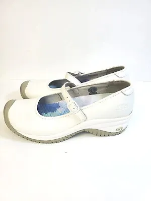 Keen Mary Jane Shoes Womens White Leather Size 9.5 Nursing Oil Slip Resistant  • $24.99