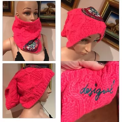 💜💜💜 Desigual Brand New Pink Beanie Or Scarf • $39