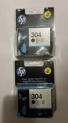 HP 304 Original Black Cartridge Genuine (x2 Packs)NEW & SEALED Warranty Feb 2023 • £7.50
