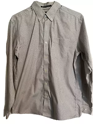 Eddie Bauer Plaid Button Down Dress Shirt Men's Med Wrinkle Resistant Relax Fit • $15.99