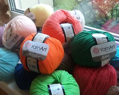 Yarn YarnArt Jeans Cotton Yarn Acrylic Cotton Thread Crochet Cotton 50g  • $1.80