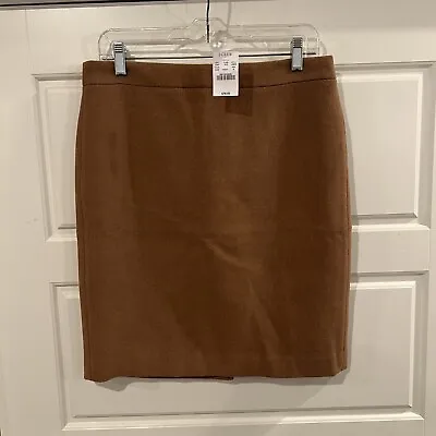 J. Crew Mercantile Pencil Skirt Wool Brown Size 6 NWT • $16