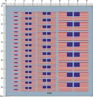 Different Scales 1/24 1/18 1/12 1/10 USA American Flags Model Water Slide Decal • $5.83