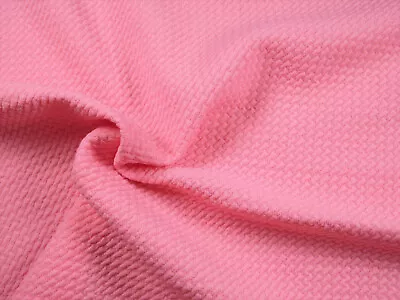 Bullet Textured Liverpool Fabric 4 Way Stretch Pink Q10 • $79.99